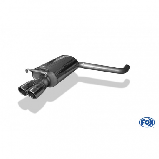 Fox Sportauspuff koncový tlumič výfuku s koncovkou 2x76 Typ 16 pro Mercedes 190 s motorem 1.8, 2.0