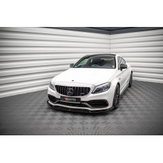 Maxton Design spoiler pod přední nárazník ver.2 pro Mercedes třída C W205 Facelift/63 AMG/Coupe, černý lesklý plast ABS