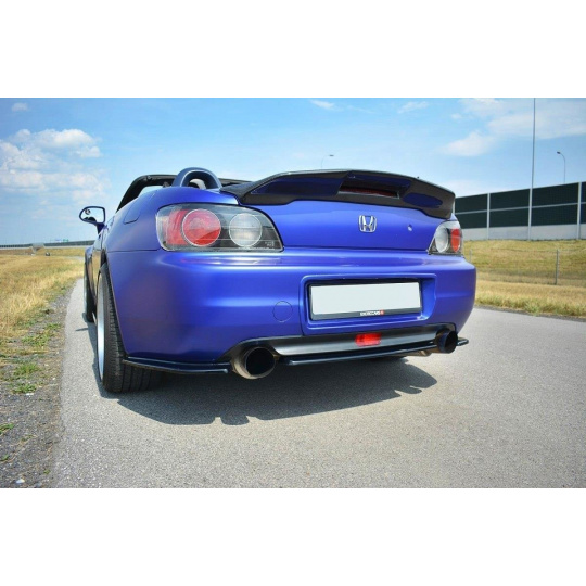 Maxton Design středový spoiler zadního nárazníku pro Honda S2000, černý lesklý plast ABS