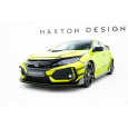 Maxton Design "Racing durability" spoiler pod přední nárazník ver.2 pro Honda Civic Mk10 Type-S/R, plast ABS bez povrchové úpravy, s červenou linkou