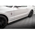 Maxton Design difuzory pod boční prahy pro Ford Mustang Mk5 Facelift, černý lesklý plast ABS