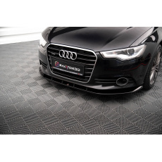 Maxton Design spoiler pod přední nárazník ver.3 pro Audi A6 C7, černý lesklý plast ABS