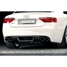 Rieger spoiler pod zadní nárazník pro Audi A5 B8, B81 Sportback před faceliftem r.v. 06/07-07/11, plast ABS s povrchovou úpravou Carbon-Look, S-Line, pro orig. koncovky na obou stranách Rieger spoiler pod zadní nárazník pro Audi A5 B8, B81 Sportback před faceliftem r.v. 06/07-07/11, plast ABS s povrchovou úpravou Carbon-Look, S-Line, pro orig. koncovky na obou stranách