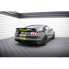 Maxton Design "Street Pro" difuzor zadního nárazníku pro Ford Mustang Mk6 GT, plast ABS bez povrchové úpravy, s červenou linkou Maxton Design "Street Pro" difuzor zadního nárazníku pro Ford Mustang Mk6 GT, plast ABS bez povrchové úpravy, s červenou linkou