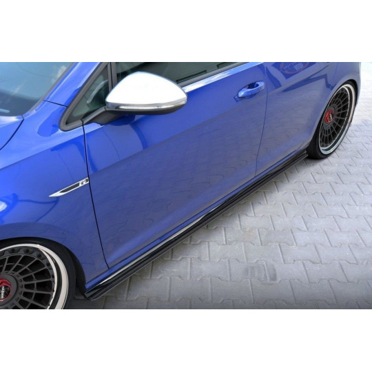 Maxton Design "Racing" difuzory pod boční prahy pro Volkswagen Golf R Mk7 Facelift, plast ABS bez povrchové úpravy