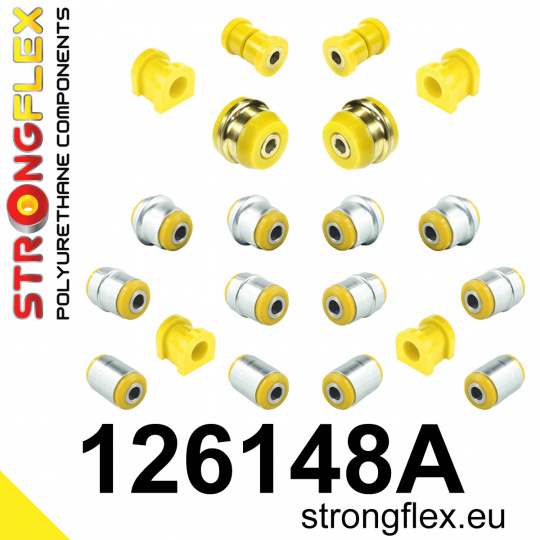 126148A: Strongflex Kompletní sada polyuretanových silentbloků pro zavěšení varianta SPORT