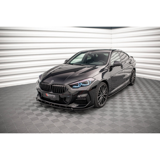 Maxton Design spoiler pod přední nárazník ver.2 pro BMW řada 2 Gran Coupe F44 (2019-)/M-Pack, černý lesklý plast ABS