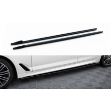 Maxton Design difuzory pod boční prahy ver.2 pro BMW řada 5 G30, G31, černý lesklý plast ABS, M-pack