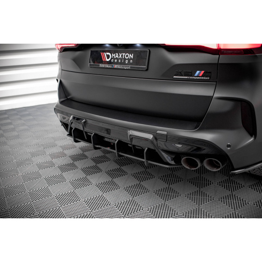 Maxton Design "Street Pro" difuzor zadního nárazníku pro BMW X5 M G05, plast ABS bez povrchové úpravy, s černou a červenou linkou