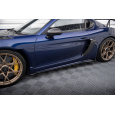 Maxton Design difuzory pod boční prahy pro Porsche Cayman GT4 RS 982c, černý lesklý plast ABS