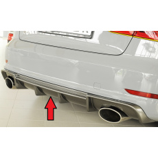 Rieger vložka zadního nárazníku pro Audi A3 S3 8V 3-dvéř. (convertible 8V7), 5-dvéř. (sedan 8VS) před faceliftem, plast ABS s povrchovou úpravou Carbon-Look