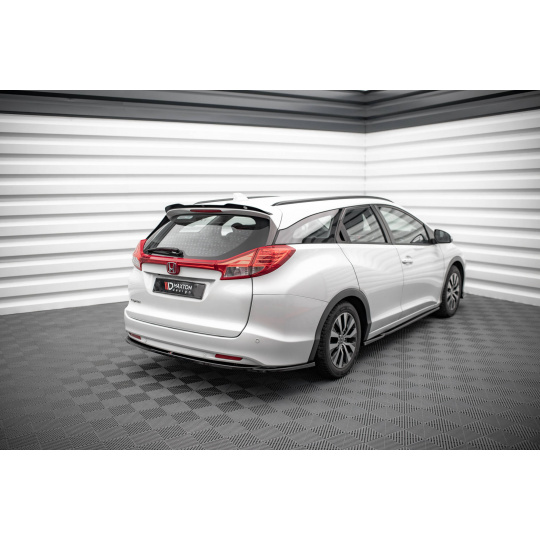 Maxton Design prodloužení spoileru pro Honda Civic Mk9, černý lesklý plast ABS, Tourer