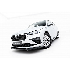 Maxton Design spoiler pod přední nárazník pro Škoda Scala Mk1 Facelift, černý lesklý plast ABS