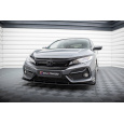 Maxton Design "Street Pro" spoiler pod přední nárazník pro Honda Civic Mk10 Sport, plast ABS bez povrchové úpravy, s červenou linkou