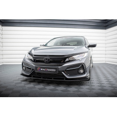Maxton Design "Street Pro" spoiler pod přední nárazník pro Honda Civic Mk10 Sport, plast ABS bez povrchové úpravy, s červenou linkou Maxton Design "Street Pro" spoiler pod přední nárazník pro Honda Civic Mk10 Sport, plast ABS bez povrchové úpravy, s červenou linkou