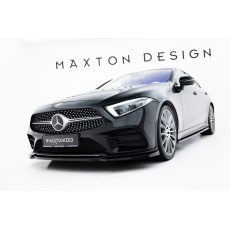 Maxton Design spoiler pod přední nárazník ver.1 pro Mercedes CLS C 257/53AMG, černý lesklý plast ABS