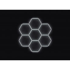 Kompletní LED hexagonové svítidlo bílé 4500 K, rozměr: 7 elementů 238 x 252 cm Kompletní LED hexagonové svítidlo bílé 4500 K, rozměr: 7 elementů 238 x 252 cm
