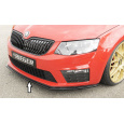 Rieger lipa pod přední nárazník pro Škoda Octavia RS 5E combi, sedan před faceliftem, 06/13-01/17, plast ABS lakovaný do černé lesklé barvy