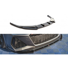 Maxton Design spoiler pod přední nárazník ver.1 pro Audi RS6 C8, černý lesklý plast ABS