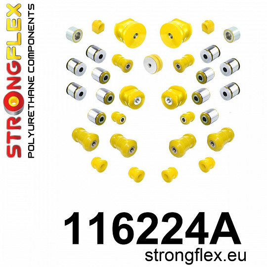 116224A: Strongflex Kompletní sada silentbloků pro zavěšení varianta SPORT