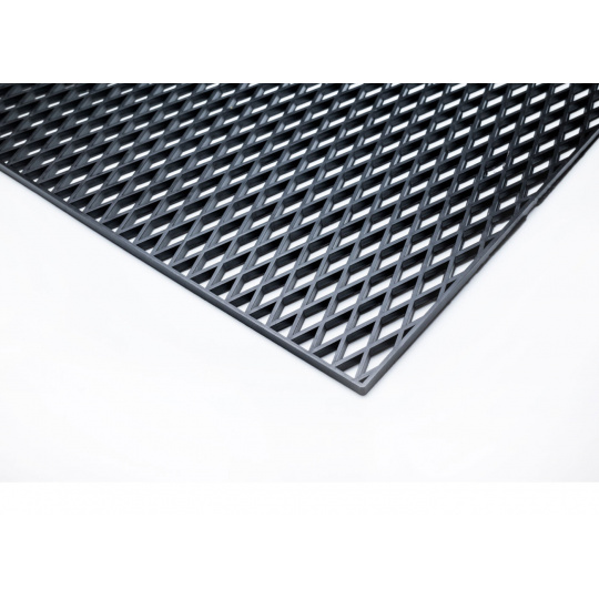 Mřížka do nárazníku ("plastový tahokov"), 120 x 40 cm - kosočtverec 30x12 mm, černá
