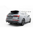 Maxton Design spoiler pod zadní nárazník s žebrováním pro Audi Q7 Mk2 Facelift 2, černý lesklý plast ABS, S-Line