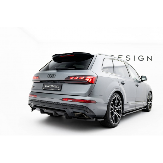 Maxton Design spoiler pod zadní nárazník s žebrováním pro Audi Q7 Mk2 Facelift 2, černý lesklý plast ABS, S-Line Maxton Design spoiler pod zadní nárazník s žebrováním pro Audi Q7 Mk2 Facelift 2, černý lesklý plast ABS, S-Line