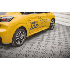 Maxton Design difuzory pod boční prahy pro Peugeot 208 Mk2, černý lesklý plast ABS