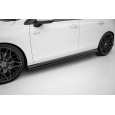 Maxton Design difuzory pod boční prahy ver.4 pro Volkswagen Golf GTI Mk8, černý lesklý plast ABS