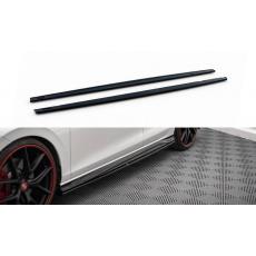 Maxton Design difuzory pod boční prahy ver.4 pro Volkswagen Golf GTI Mk8, černý lesklý plast ABS