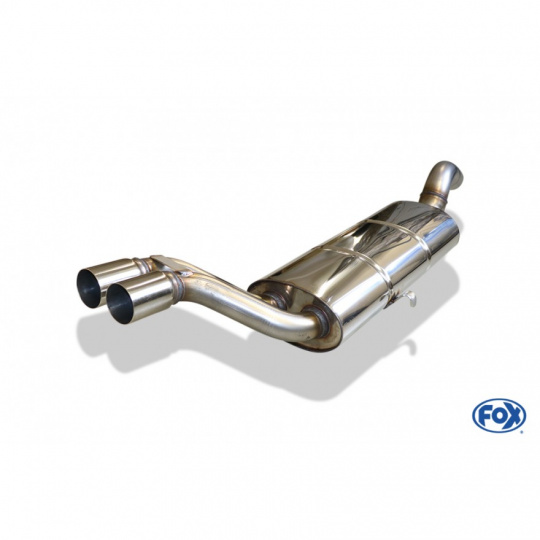 Fox Sportauspuff koncový tlumič výfuku s koncovkou 2x63 Typ 10 pro Audi 90 81 s motorem 1.3, 1.6, 1.8, 1.9, 2.0, 2.1, 2.2