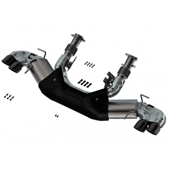 Borla Cat-Back "Atak" pro Chevrolet Corvette Stingray C8 6,2l V8, automat, RWD 2-dvéř., AFM (20'-21')/DFM (22'-24'), r.v. 2020-2024, typ koncovek: černé