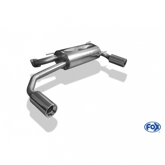 Fox Sportauspuff koncový tlumič výfuku s koncovkou 1x90 Typ 13 na obou stranách pro Mazda MX5 NA s motorem 1.5, 1.6, 1.8