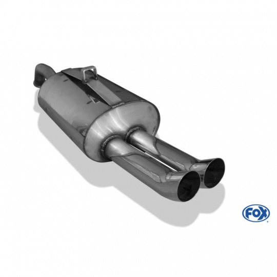 Fox Sportauspuff koncový tlumič výfuku s koncovkou 2x70 Typ 18 pro Toyota Paseo L5 s motorem 1.5