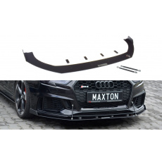 Maxton Design "Racing" spoiler pod přední nárazník ver.1 pro Audi RS3 8V Facelift, plast ABS bez povrchové úpravy, s křidélky