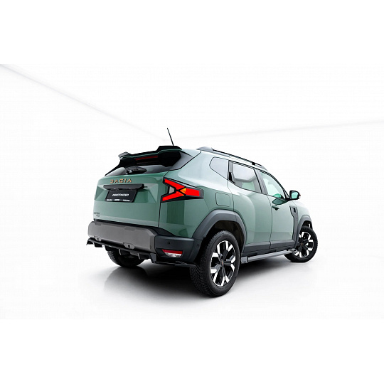 Maxton Design spoiler pod zadní nárazník s žebrováním pro Dacia Duster Mk3, černý lesklý plast ABS