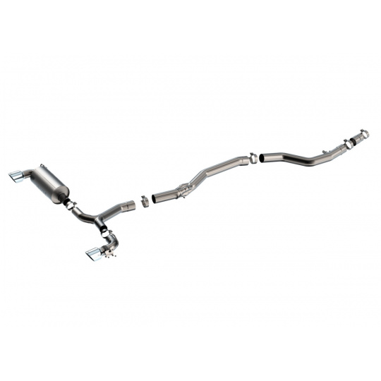 Borla Cat-Back výfukový systém "ATAK" pro Toyota Supra GR 3.0l s aut. přev., RWD, 2-dvéř., r.v. 2020-2025, typ koncovek: chromové