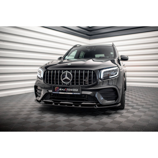 Maxton Design spoiler pod přední nárazník pro Mercedes GLB X247 GLB 35 AMG, černý lesklý plast ABS