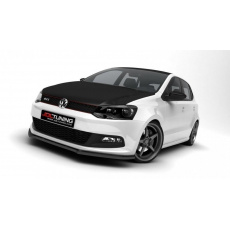 Maxton Design spoiler pod přední nárazník pro Volkswagen Polo GTI Mk5 Facelift, černý lesklý plast ABS