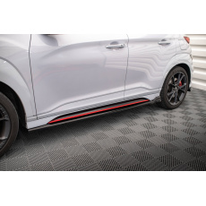 Maxton Design difuzory pod boční prahy ver.2 pro Hyundai Kona N Mk1, černý lesklý plast ABS