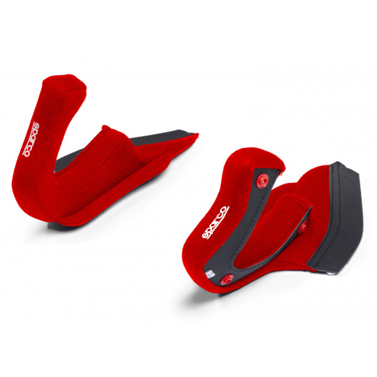 Sparco náhradní lícní polstrování pro helmy FLUX RJ / RJ-i / RJ-i Carbon, barva: červená, velikost: XXL