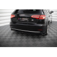 Maxton Design boční difuzory pod zadní nárazník pro Audi A3 8V FL, černý lesklý plast ABS, Sportback