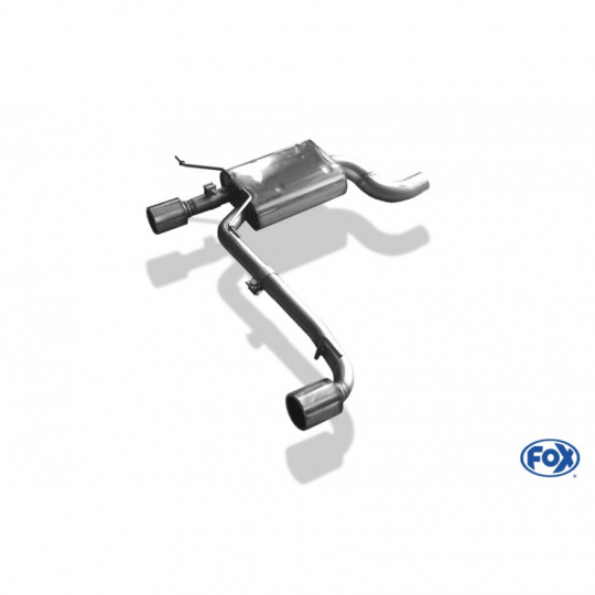 Fox Sportauspuff koncový tlumič výfuku s koncovkou 1x90 Typ 12 na obou stranách pro BMW řada 3 E90, E91, E92 s motorem 3.0 d