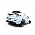 Maxton Design spoiler pod zadní nárazník s žebrováním pro Porsche Cayenne GTS Mk3 Facelift Sport Pack Coupe, černý lesklý plast ABS