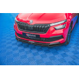 Maxton Design spoiler pod přední nárazník ver.2 pro Škoda Kamiq, černý lesklý plast ABS