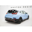 Maxton Design "Street Pro" difuzor zadního nárazníku pro Hyundai Veloster N Mk2, plast ABS bez povrchové úpravy, s černou a červenou linkou