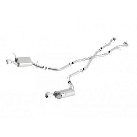 Borla Cat-Back výfukový systém "S-Type" pro Dodge Durango RT 3,6 V6 / 5,7l V8, 2WD a 4WD, automat, r.v. 2011-2025, typ koncovky: chromová