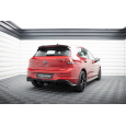 Maxton Design vložka zadního nárazníku pro Volkswagen Golf GTE Mk8, Mk8 Facelift, černý lesklý plast ABS