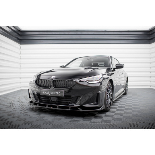 Maxton Design spoiler pod přední nárazník ver.2 pro BMW řada 2 G42 Standard, černý lesklý plast ABS