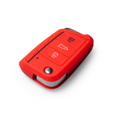 Ochranná krytka na klíč pro VW, Seat, Škoda (novější generace) s vystřelovacím klíčem, červená